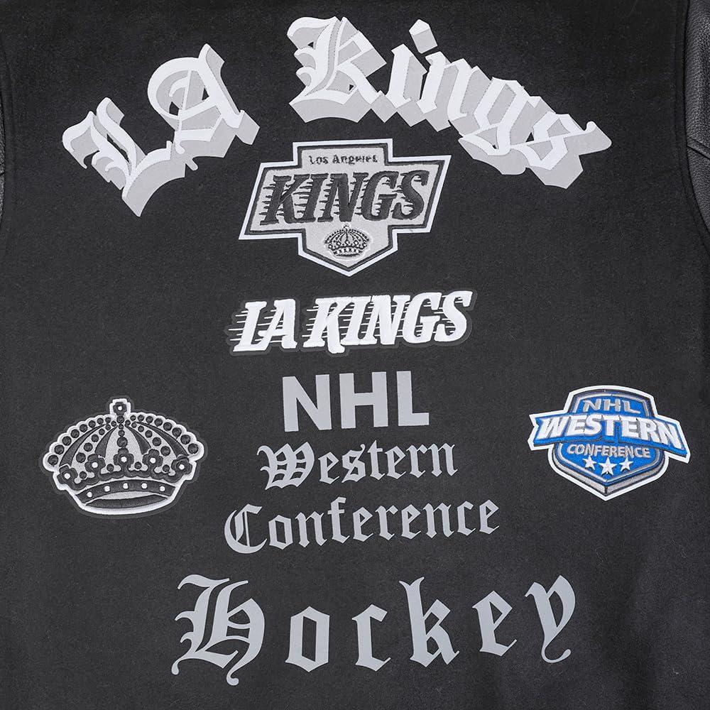 imagePro Standard Mens NHL Old English Varsity JacketBlackGray
