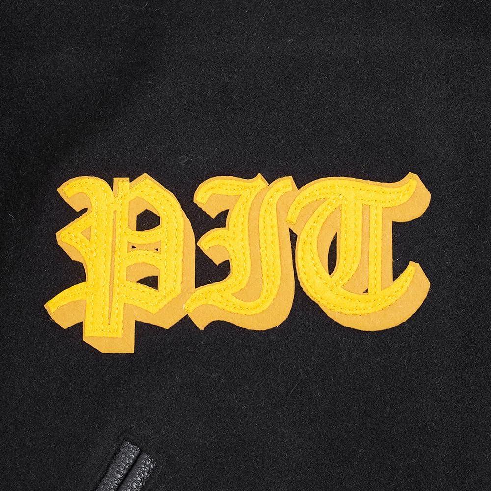 imagePro Standard Mens NHL Old English Varsity JacketBlackYellow