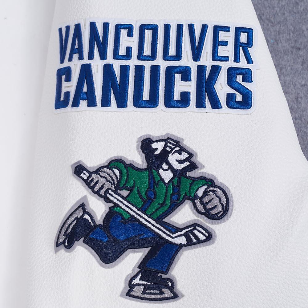 imagePro Standard Mens NHL Old English Varsity JacketHeather GreyWhiteMidnight Navy
