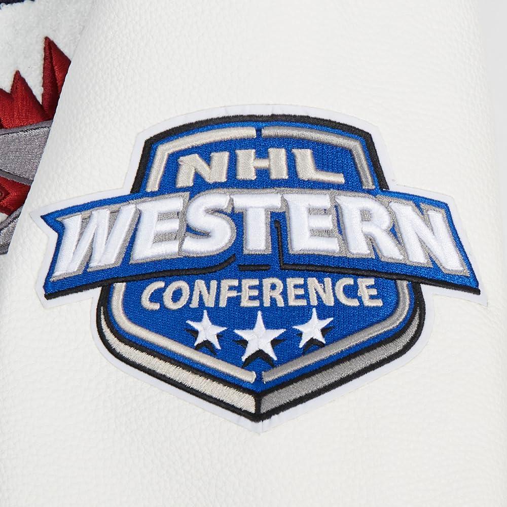 imagePro Standard Mens NHL Old English Varsity JacketMidnight NavyWhite
