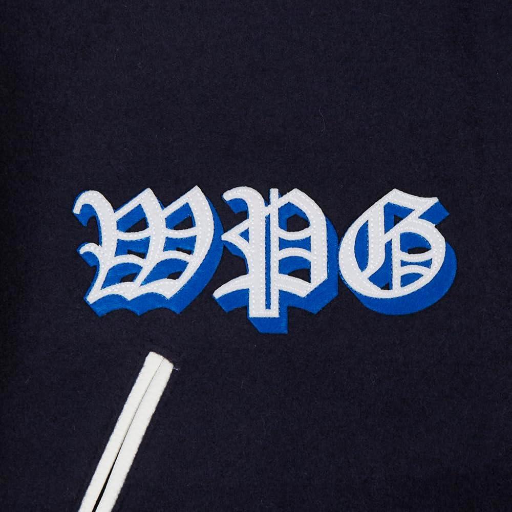 imagePro Standard Mens NHL Old English Varsity JacketMidnight NavyWhite