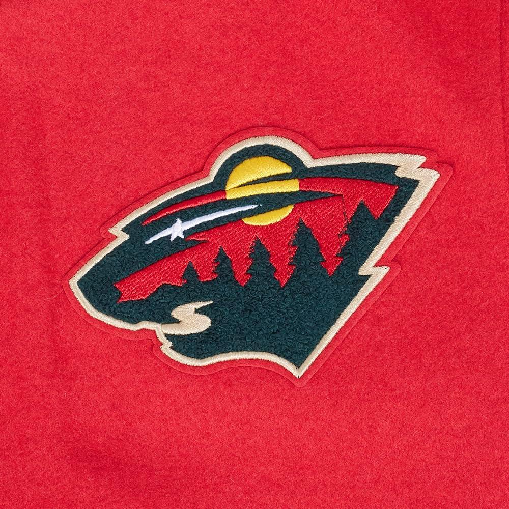 imagePro Standard Mens NHL Old English Varsity JacketRedWhite