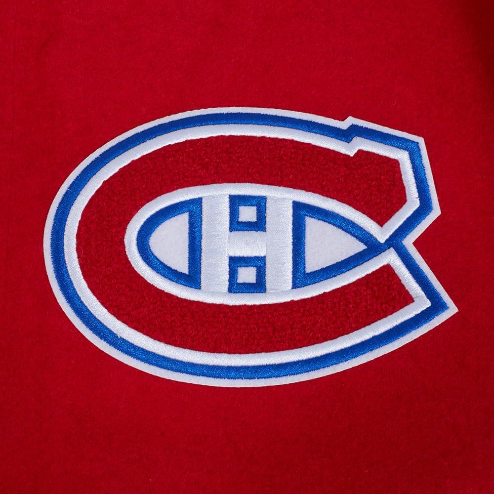 imagePro Standard Mens NHL Old English Varsity JacketRedWhite