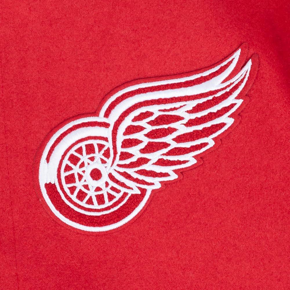 imagePro Standard Mens NHL Old English Varsity JacketRedWhite
