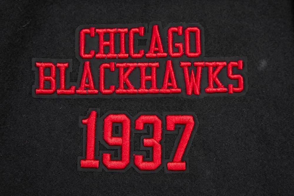 imagePro Standard Mens NHL Retro Classics Varsity JacketBlackRedBlack
