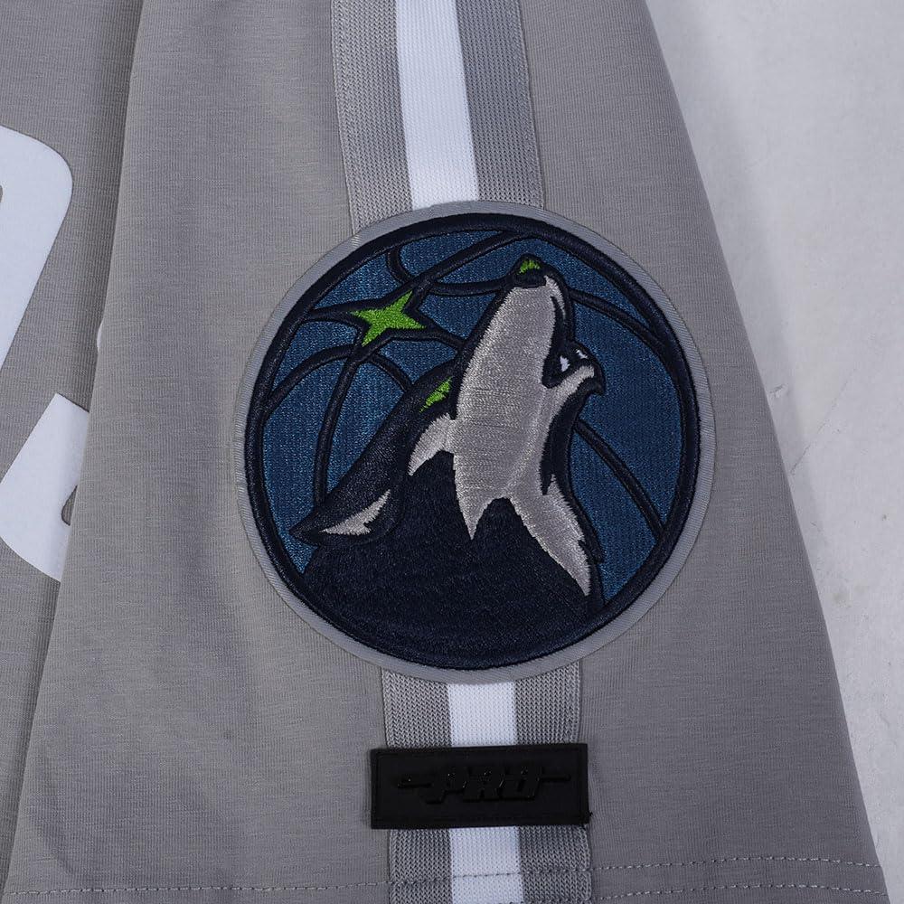 imagePro Standard NBA Mens Mens NBA Minnesota Timberwolves Classic Player Cotton Taping TeeGray