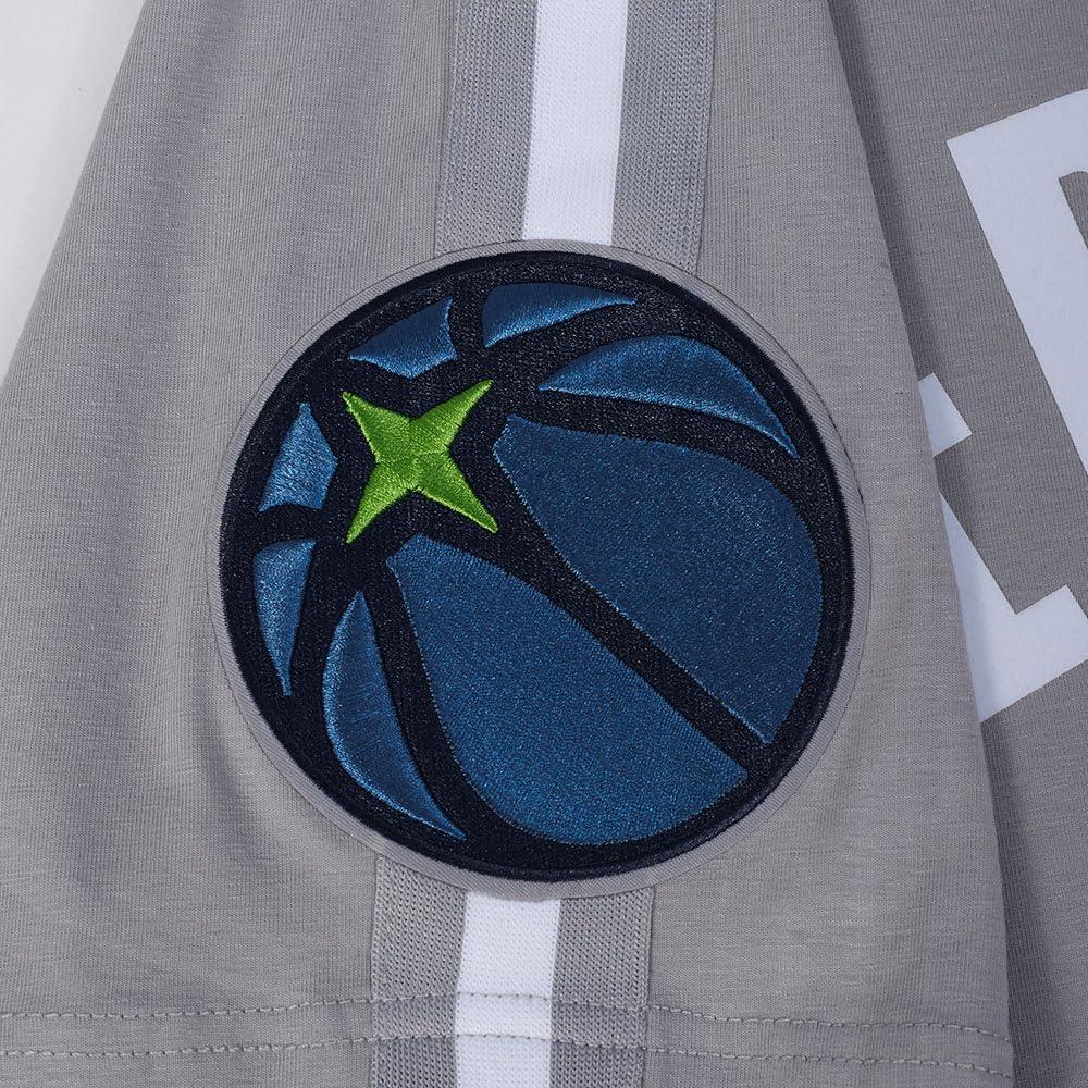 imagePro Standard NBA Mens Mens NBA Minnesota Timberwolves Classic Player Cotton Taping TeeGray