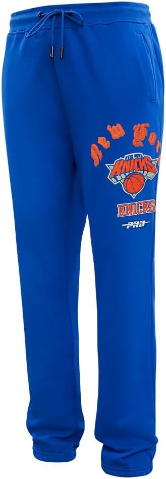 imagePro Standard NBA Mens Mens NBA Old English Brushed Back French Terry SweatpantRoyal Blue