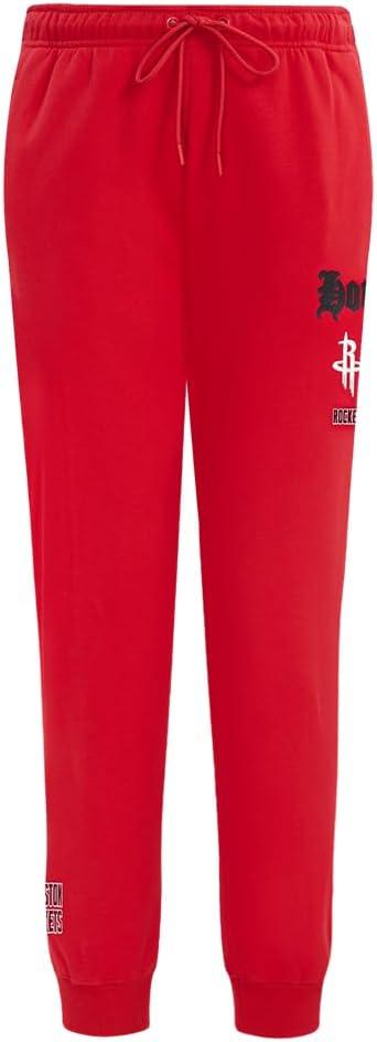imagePro Standard NBA Womens Womens NBA Old English Brushed Back French Terry SweatpantRed