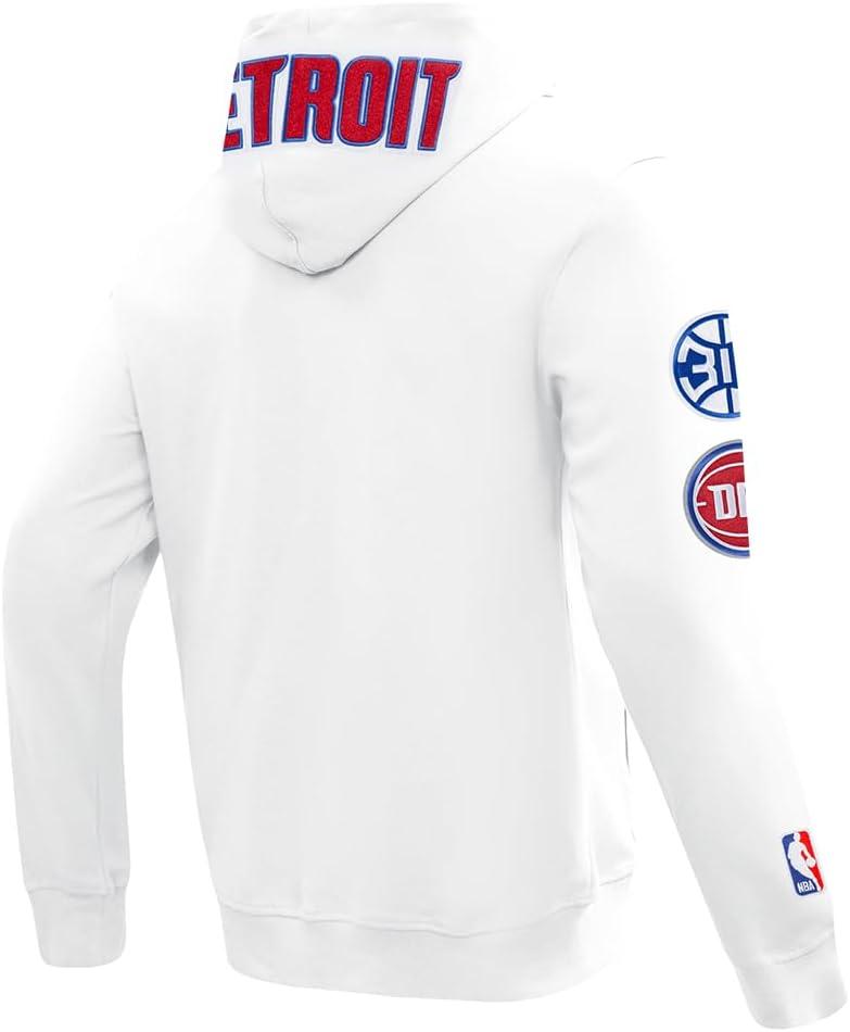 imagePro Standard NBA mens Mens Nba Classic Chenille Cotton Double Knit Full Zip HoodieWhite