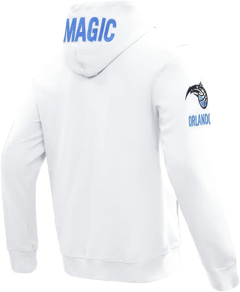 imagePro Standard NBA mens Mens Nba Classic Chenille Cotton Double Knit Full Zip HoodieWhite