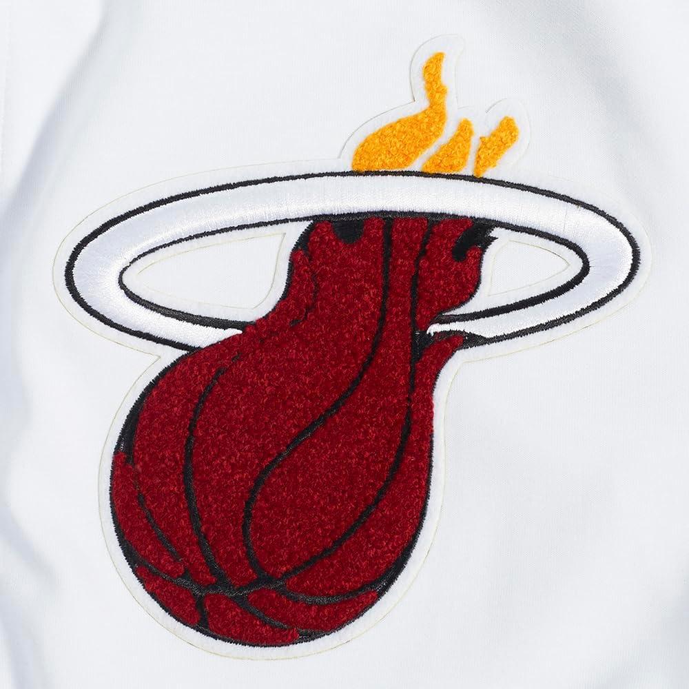 imagePro Standard NBA mens Mens Nba Classic Chenille Cotton Double Knit Full Zip HoodieWhite