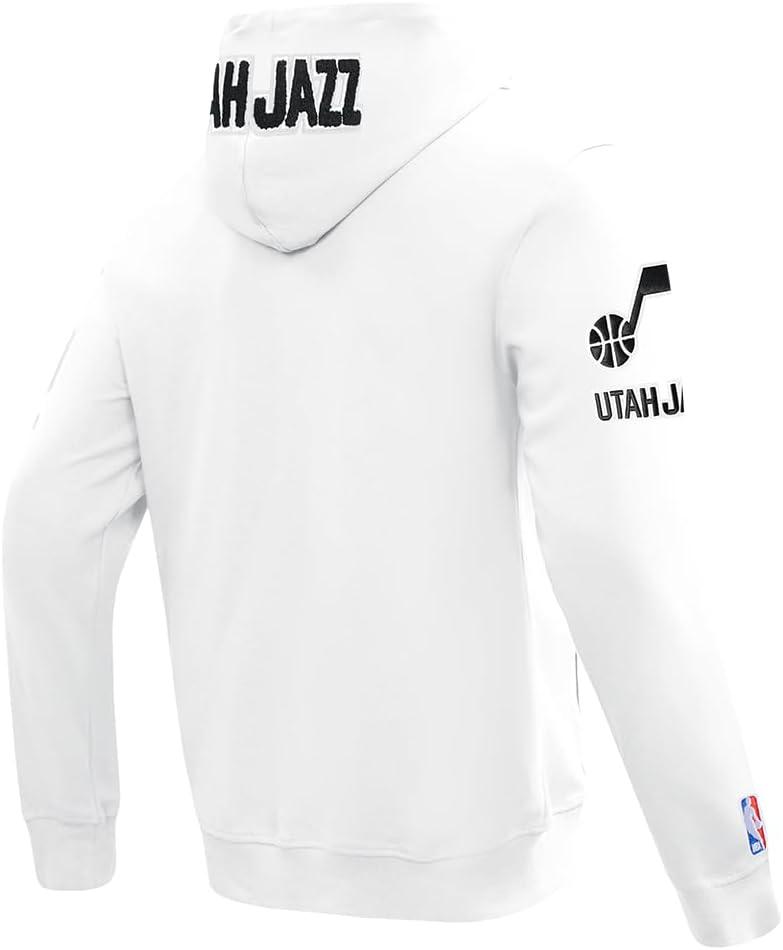 imagePro Standard NBA mens Mens Nba Classic Chenille Cotton Double Knit Full Zip HoodieWhite
