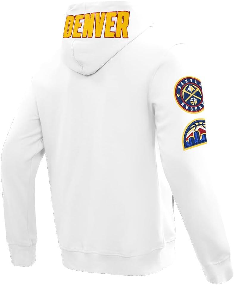 imagePro Standard NBA mens Mens Nba Classic Chenille Cotton Double Knit Full Zip HoodieWhite