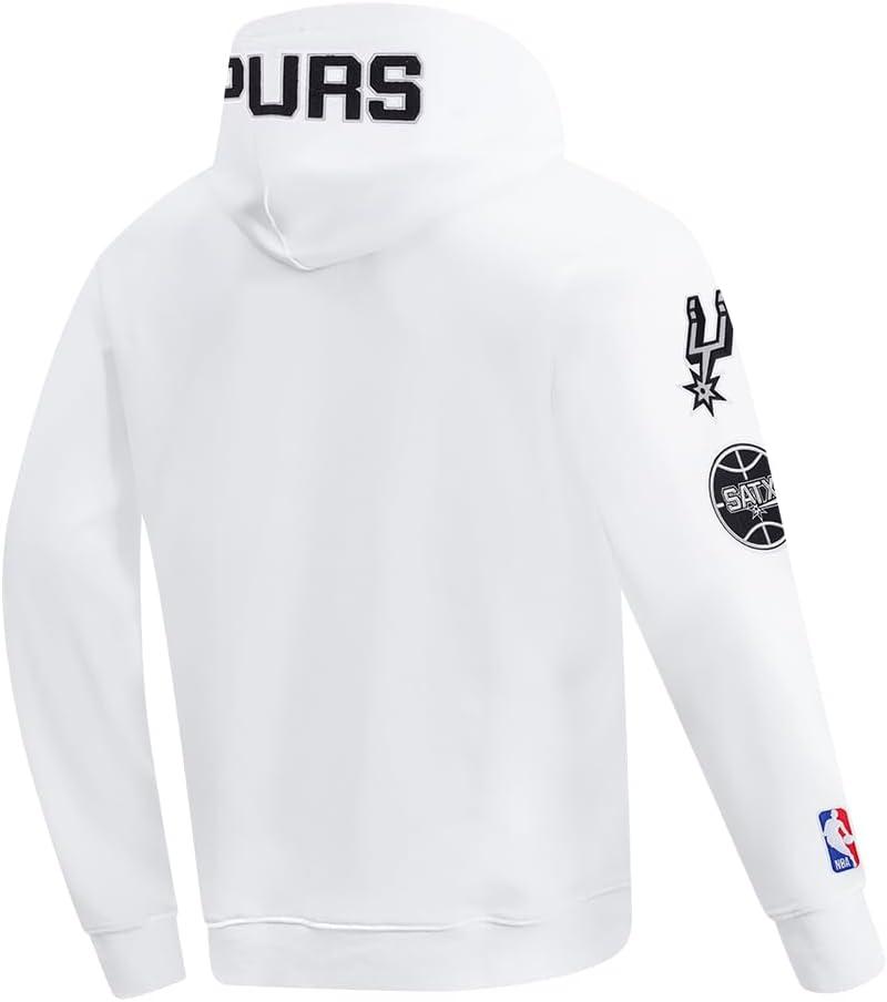 imagePro Standard NBA mens Mens Nba Classic Chenille Cotton Double Knit Full Zip HoodieWhite