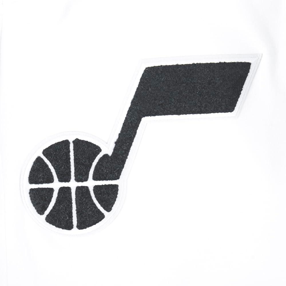 imagePro Standard NBA mens Mens Nba Classic Chenille Cotton Double Knit Full Zip HoodieWhite