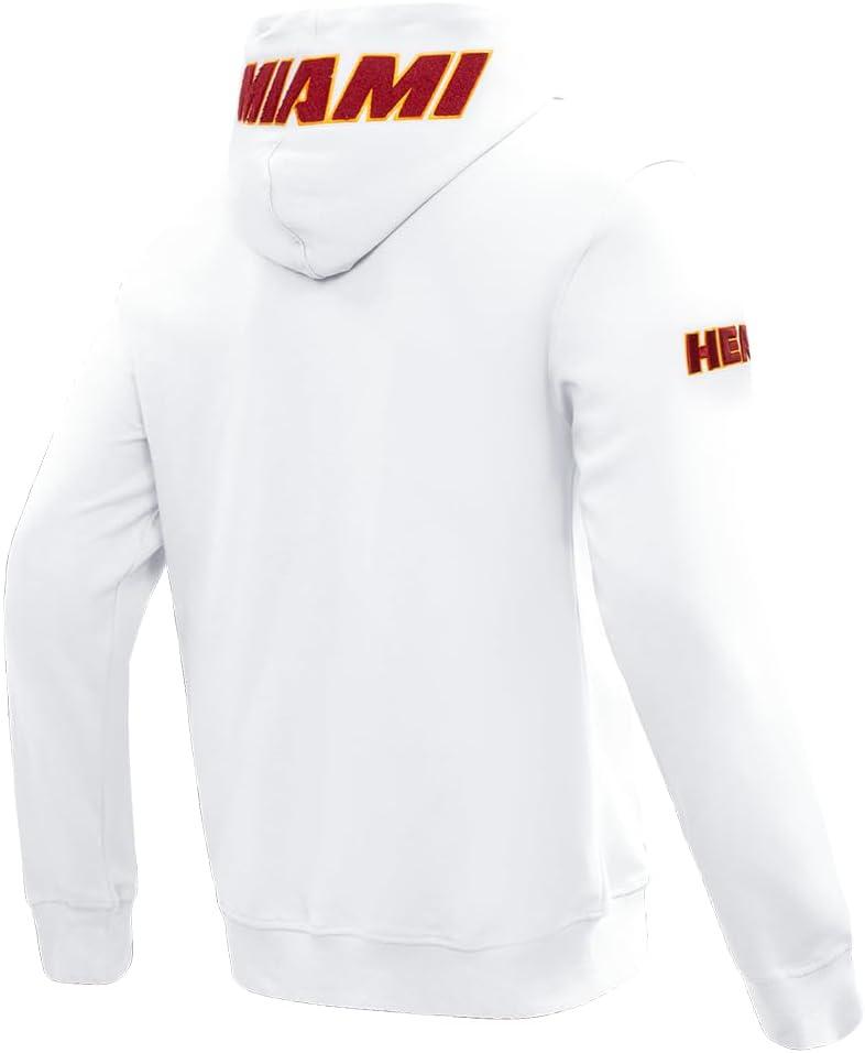 imagePro Standard NBA mens Mens Nba Classic Chenille Cotton Double Knit Full Zip HoodieWhite