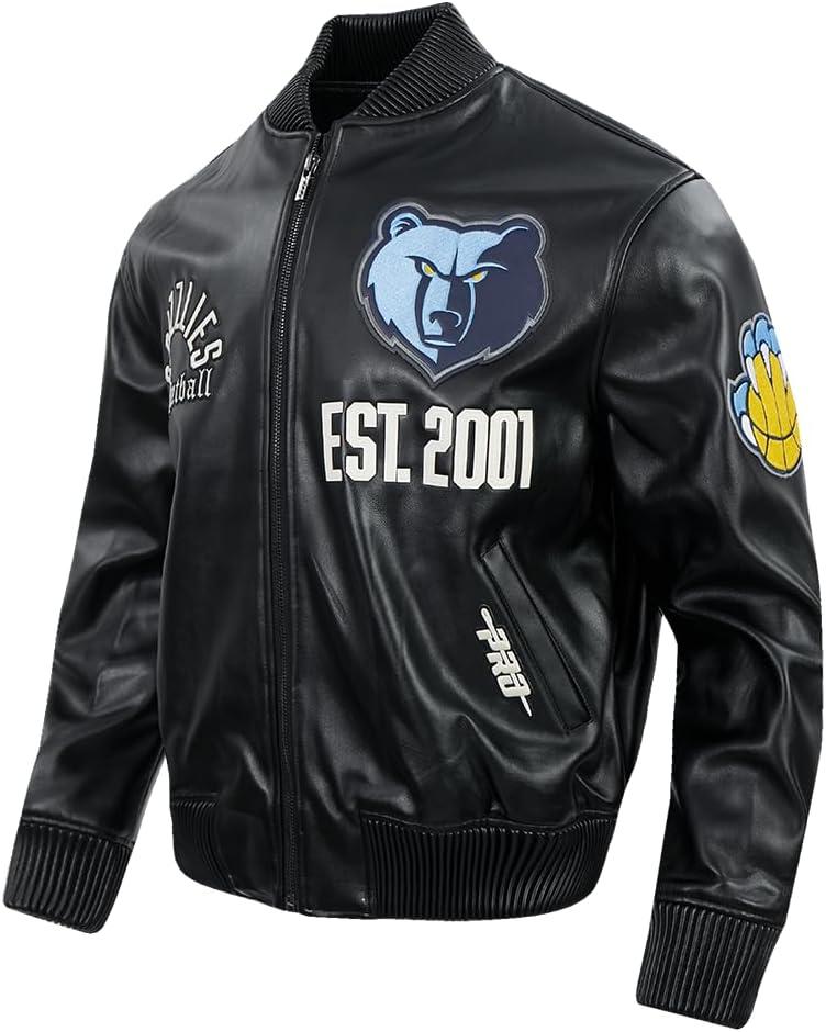imagePro Standard NBA mens Mens Nba Modern Originals Leather JacketJet Black