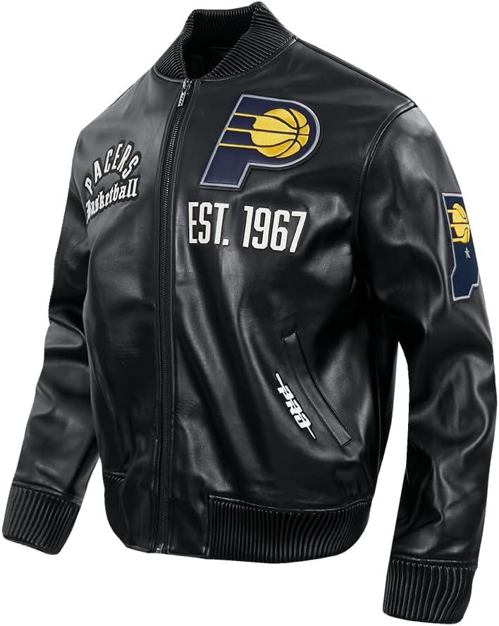 imagePro Standard NBA mens Mens Nba Modern Originals Leather JacketJet Black