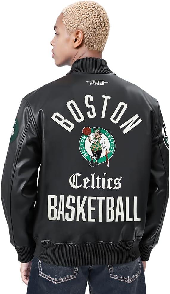 imagePro Standard NBA mens Mens Nba Modern Originals Leather JacketJet Black