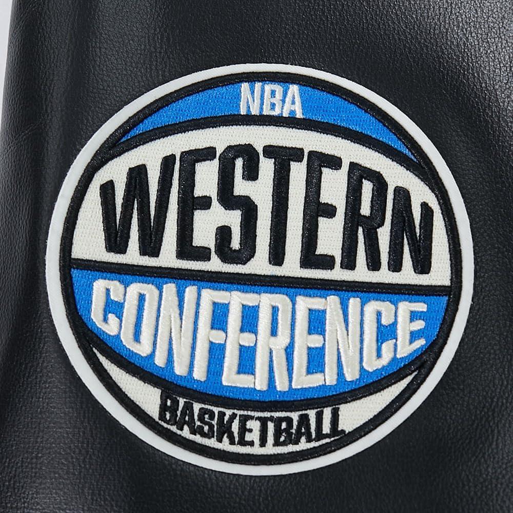 imagePro Standard NBA mens Mens Nba Modern Originals Leather JacketJet Black