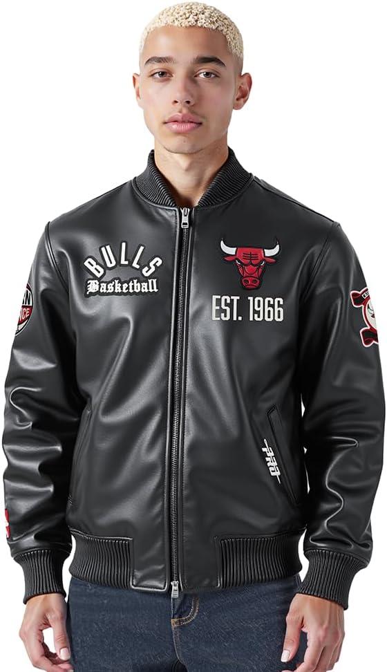 imagePro Standard NBA mens Mens Nba Modern Originals Leather JacketJet Black