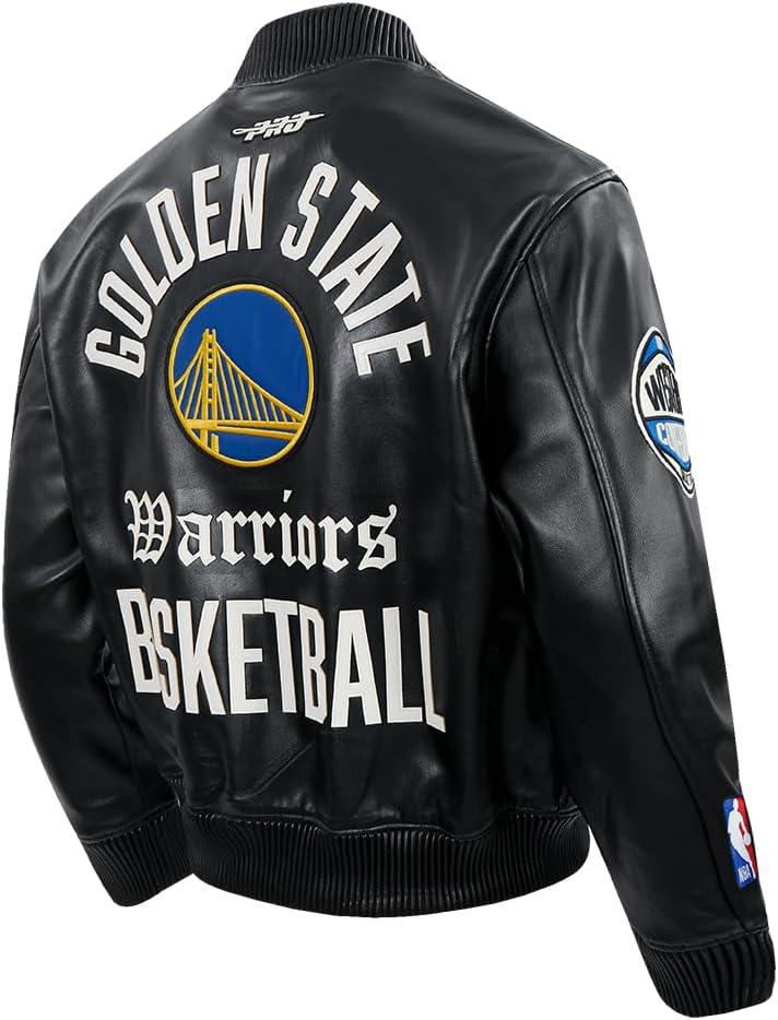 imagePro Standard NBA mens Mens Nba Modern Originals Leather JacketJet Black