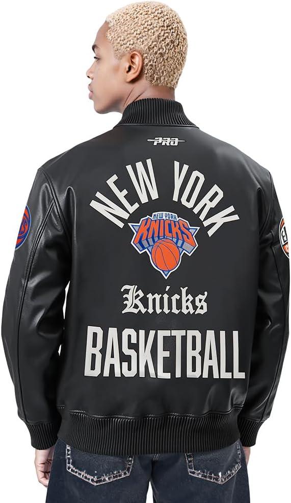 imagePro Standard NBA mens Mens Nba Modern Originals Leather JacketJet Black