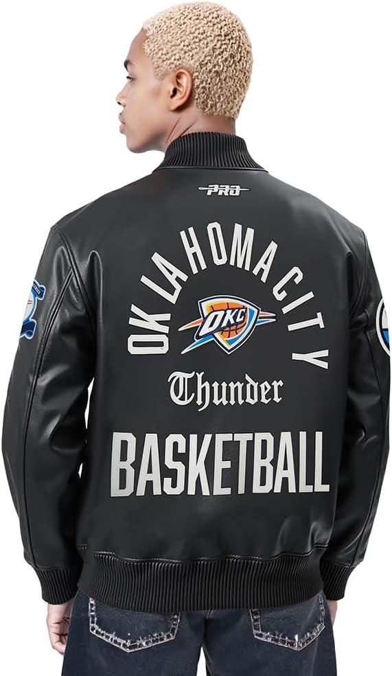 imagePro Standard NBA mens Mens Nba Modern Originals Leather JacketJet Black