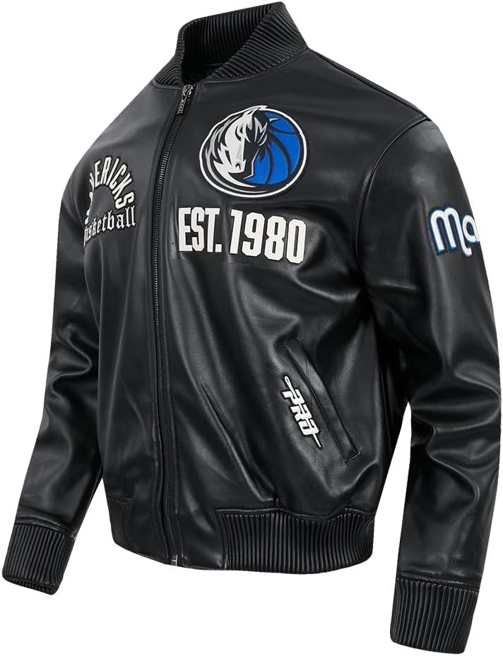 imagePro Standard NBA mens Mens Nba Modern Originals Leather JacketJet Black