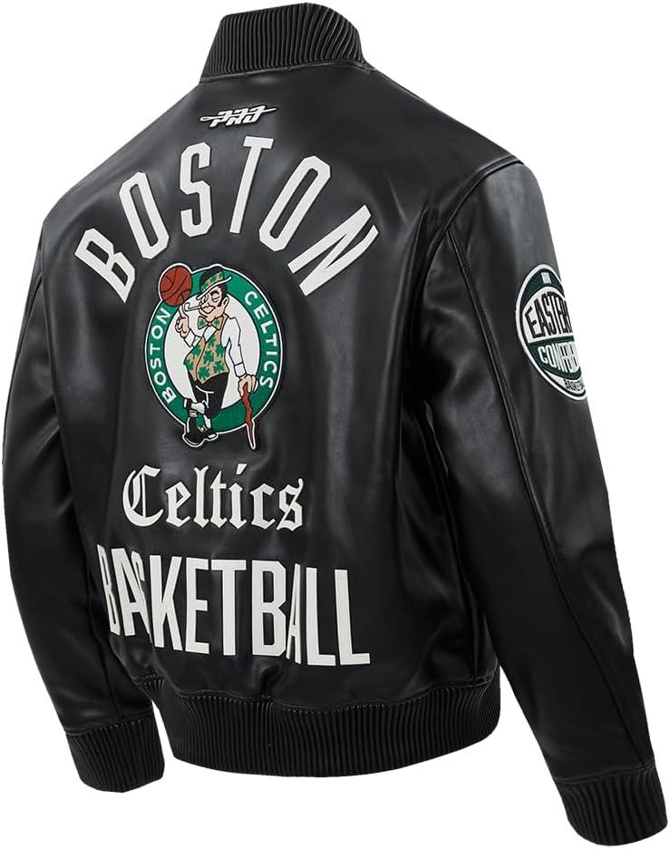 imagePro Standard NBA mens Mens Nba Modern Originals Leather JacketJet Black
