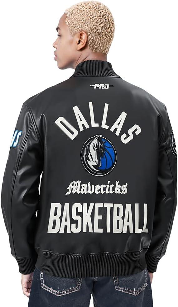 imagePro Standard NBA mens Mens Nba Modern Originals Leather JacketJet Black
