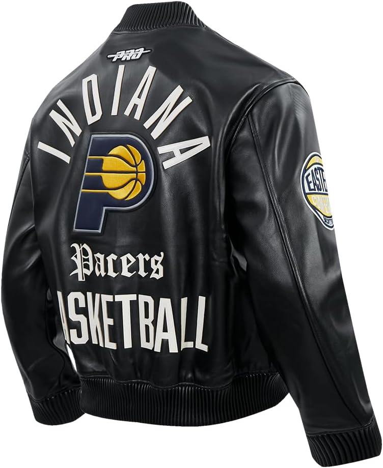 imagePro Standard NBA mens Mens Nba Modern Originals Leather JacketJet Black