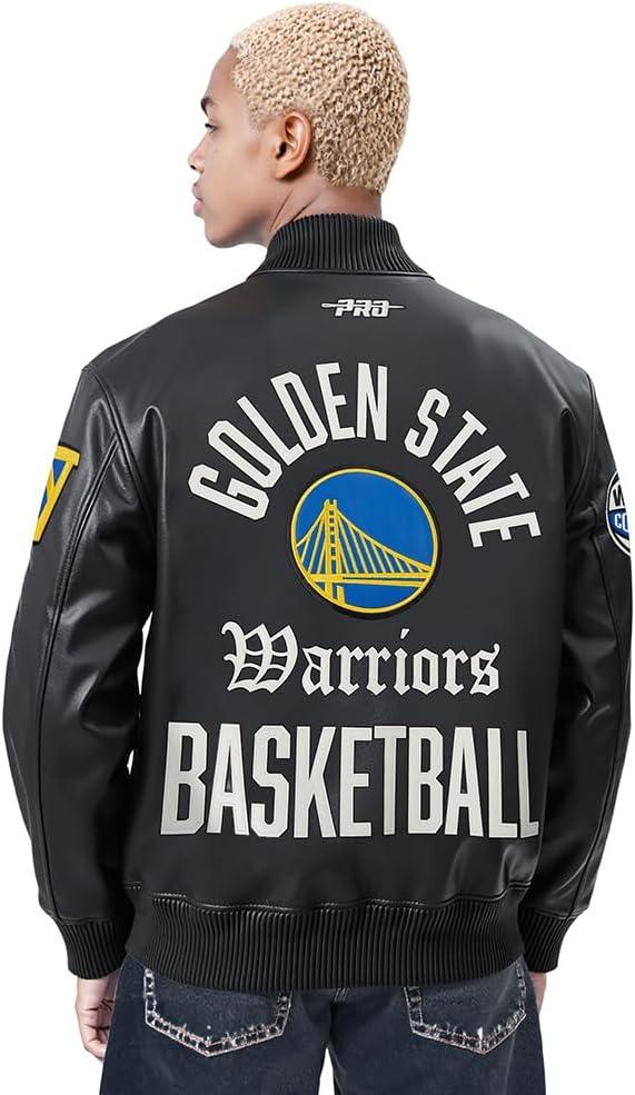 imagePro Standard NBA mens Mens Nba Modern Originals Leather JacketJet Black