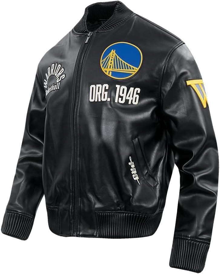 imagePro Standard NBA mens Mens Nba Modern Originals Leather JacketJet Black