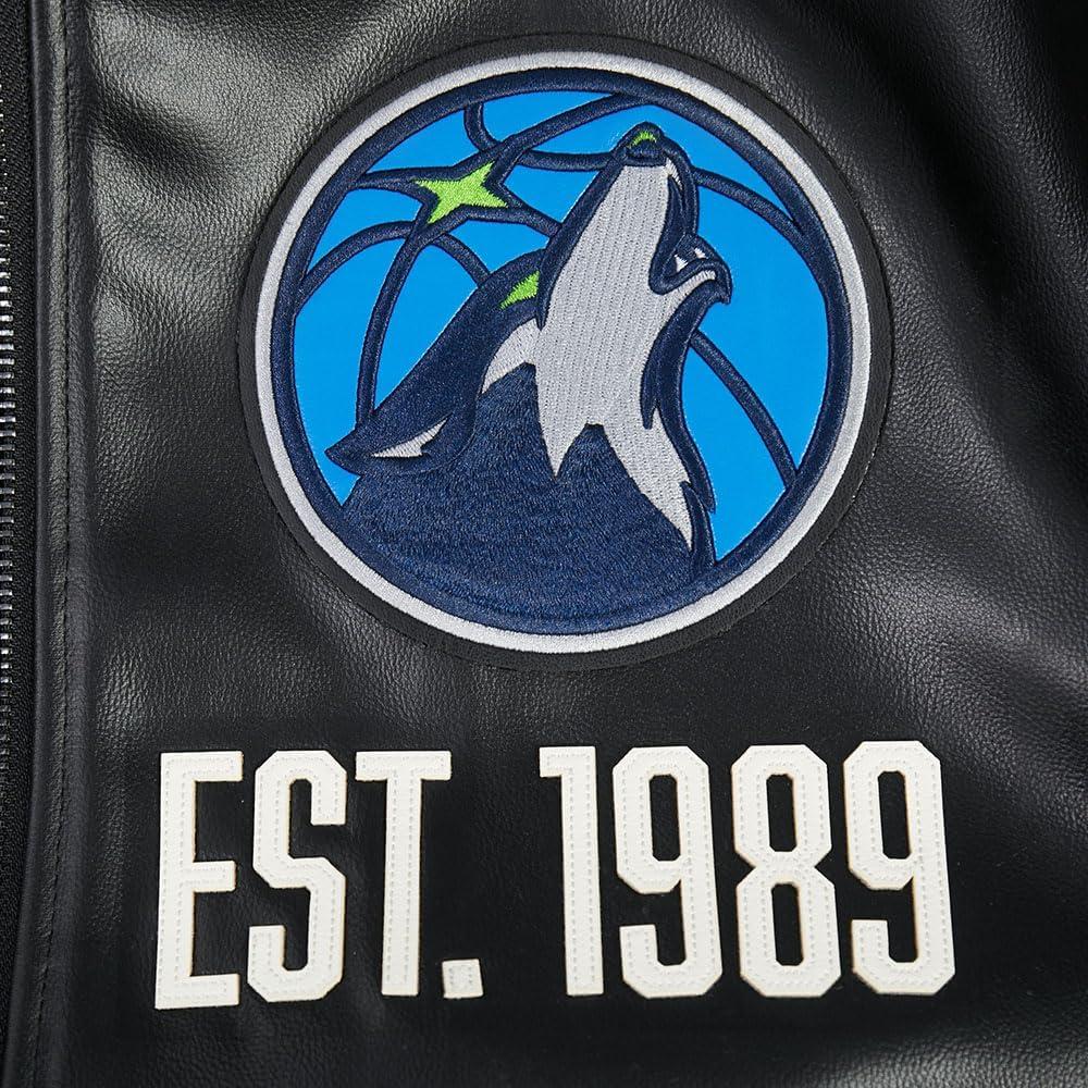 imagePro Standard NBA mens Mens Nba Modern Originals Leather JacketJet Black