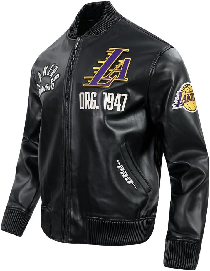 imagePro Standard NBA mens Mens Nba Modern Originals Leather JacketJet Black