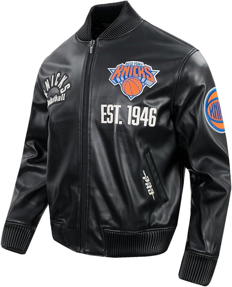 imagePro Standard NBA mens Mens Nba Modern Originals Leather JacketJet Black