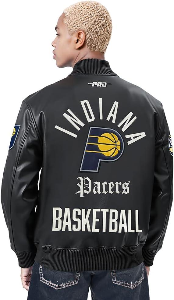 imagePro Standard NBA mens Mens Nba Modern Originals Leather JacketJet Black
