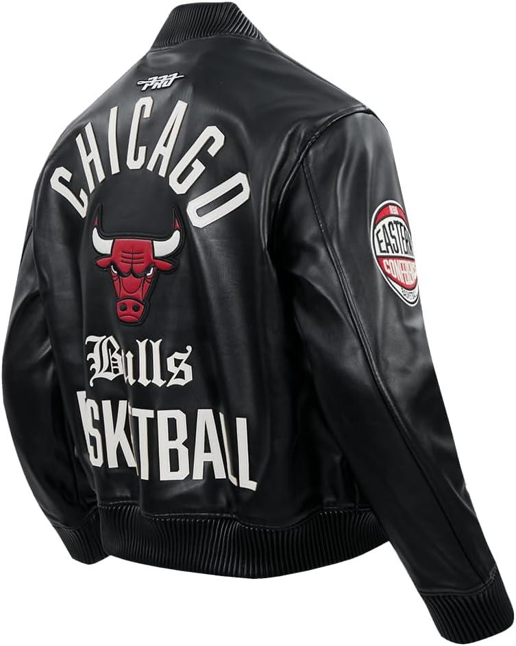 imagePro Standard NBA mens Mens Nba Modern Originals Leather JacketJet Black
