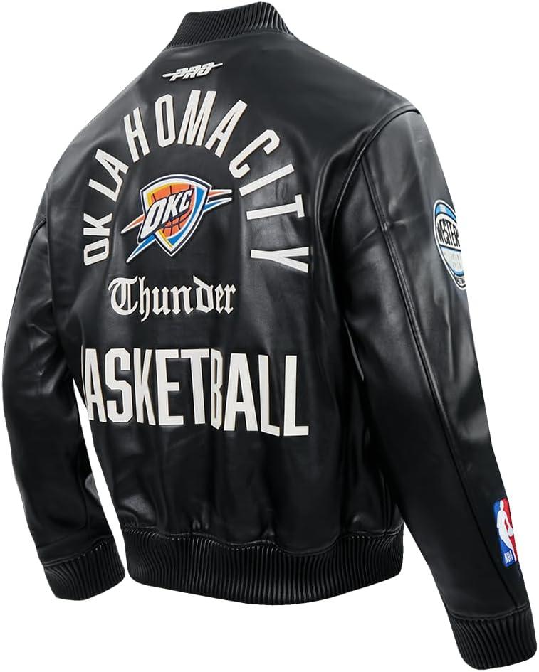 imagePro Standard NBA mens Mens Nba Modern Originals Leather JacketJet Black