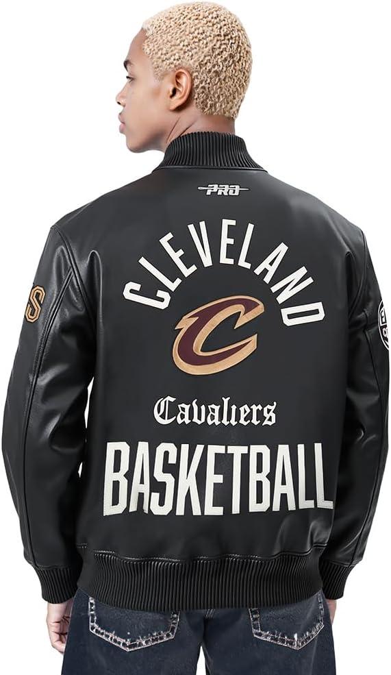 imagePro Standard NBA mens Mens Nba Modern Originals Leather JacketJet Black