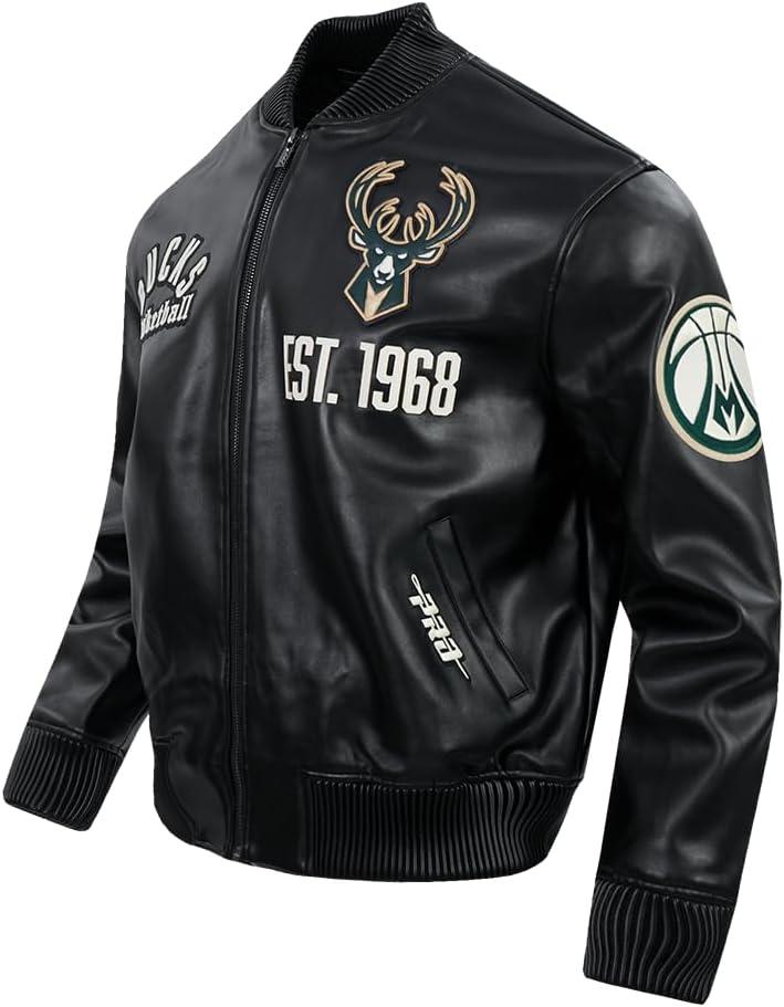 imagePro Standard NBA mens Mens Nba Modern Originals Leather JacketJet Black