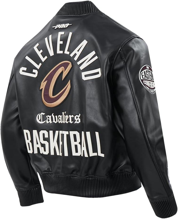 imagePro Standard NBA mens Mens Nba Modern Originals Leather JacketJet Black