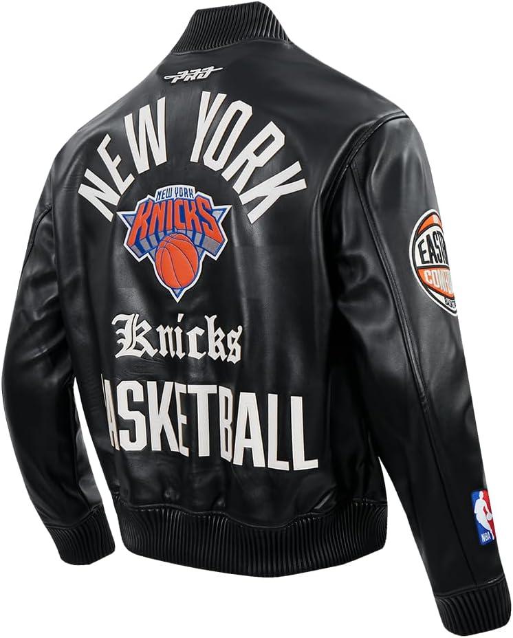 imagePro Standard NBA mens Mens Nba Modern Originals Leather JacketJet Black