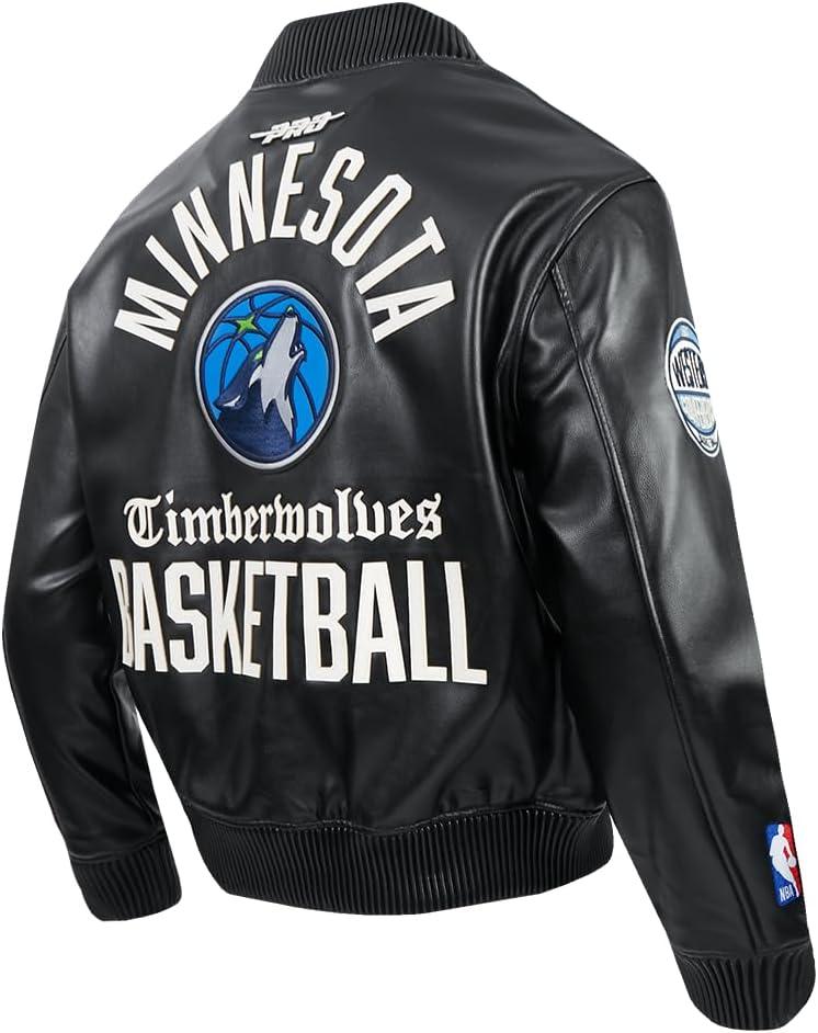 imagePro Standard NBA mens Mens Nba Modern Originals Leather JacketJet Black