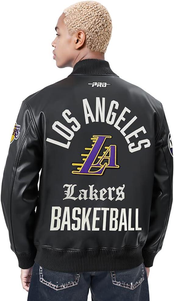 imagePro Standard NBA mens Mens Nba Modern Originals Leather JacketJet Black