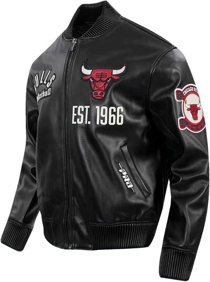 imagePro Standard NBA mens Mens Nba Modern Originals Leather JacketJet Black