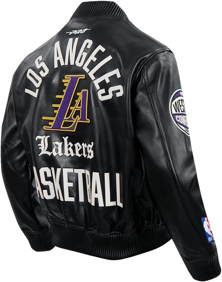 imagePro Standard NBA mens Mens Nba Modern Originals Leather JacketJet Black