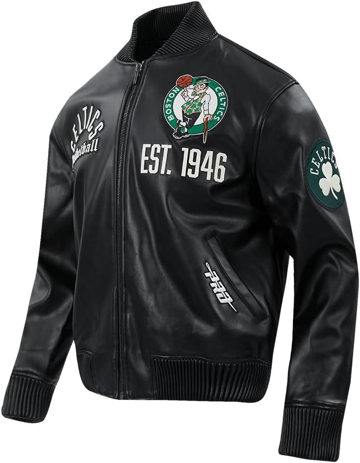 imagePro Standard NBA mens Mens Nba Modern Originals Leather JacketJet Black